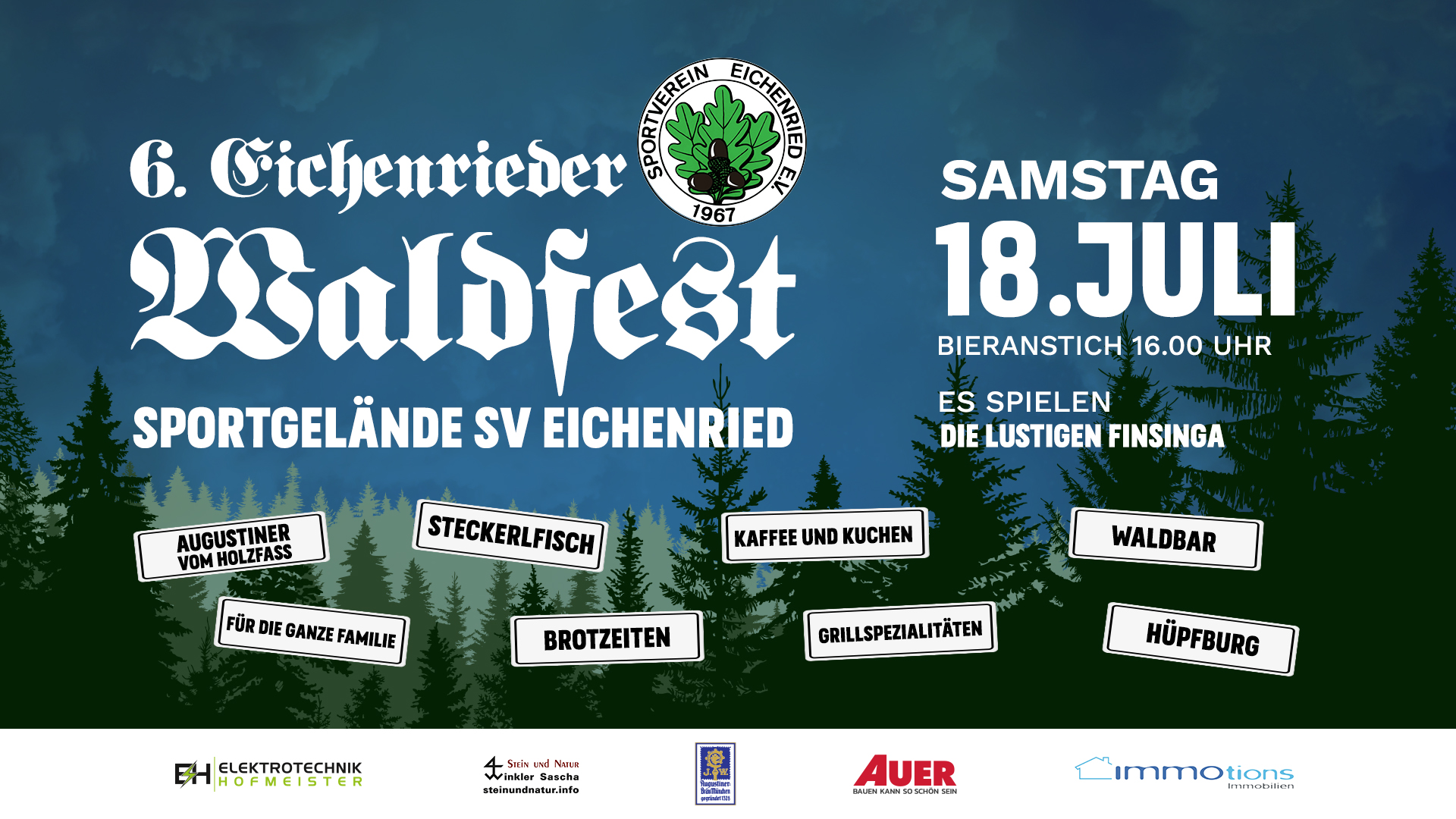 2026-07-18 – SV Eichenried – Eichenrieder Waldfest – FB VA Titelbild
